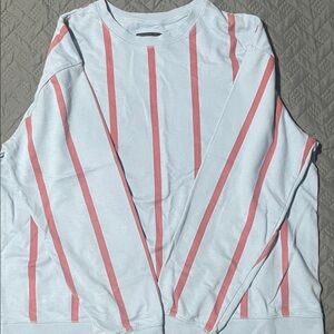 Original Use White and Red Striped Sweatshirt
